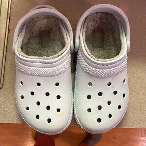 Crocs Classic‎ Lined Clog Pink Fleece Slip-On Comfort Shoes M4 W6